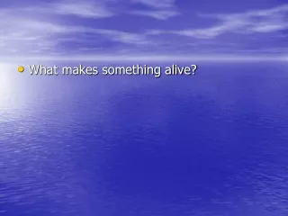 What makes something alive?