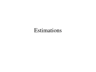 Estimations