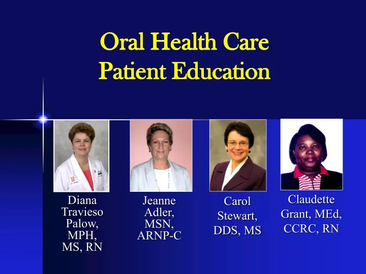 oral health care patient education
