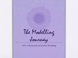 The Modelling Journey