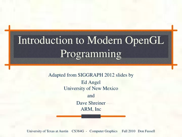 introduction to modern opengl programming