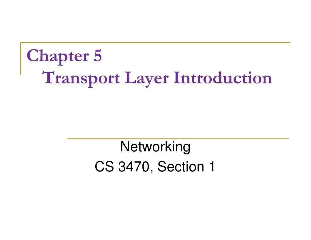PPT - Transport Layer Services and Protocols PowerPoint Presentation ...