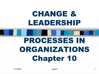 CHANGE &amp; LEADERSHIP PROCESSES IN ORGANIZATIONS Chapter 10