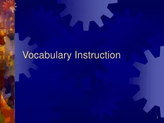 Vocabulary Instruction