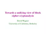 Unifying View of Block Cipher Cryptanalysis - slide 1