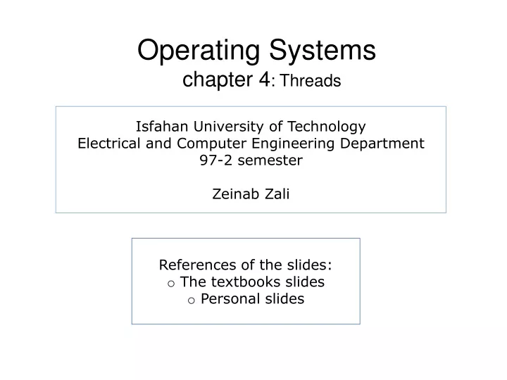 operating systems chapter 4 threads
