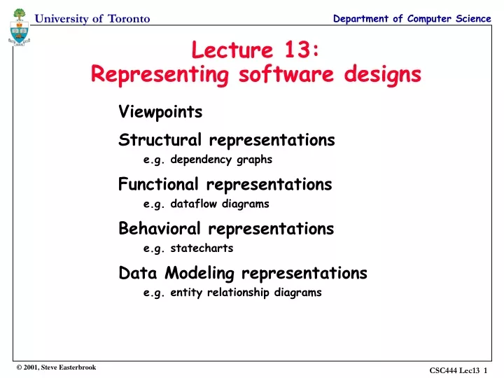 lecture 13 representing software designs