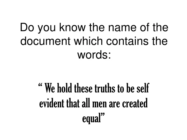 do you know the name of the document which contains the words