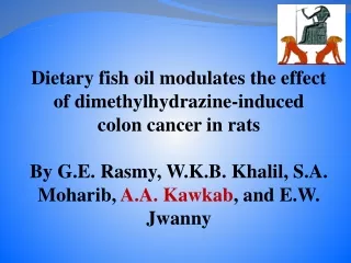 Dietary fish oil modulates the effect of dimethylhydrazine-induced colon cancer in rats