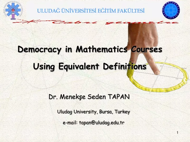 democracy in mathematics courses using equivalent