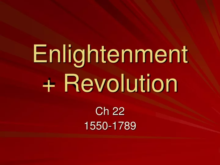 enlightenment revolution