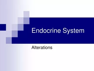 Endocrine System