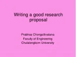 Writing a good research proposal - slide 1