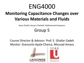 ENG4000 Monitoring Capacitance Changes over Various Materials and Fluids