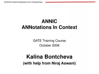 ANNIC ANNotations In Context