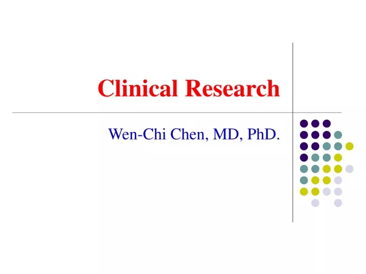 clinical research