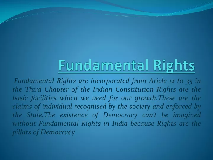 fundamental rights