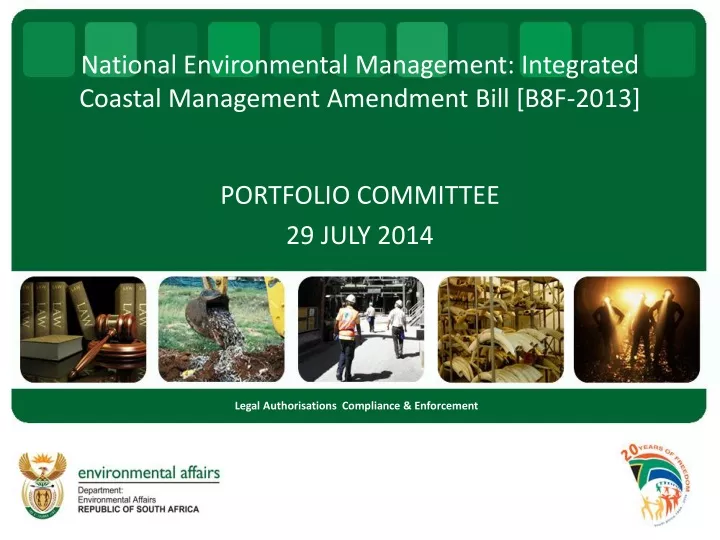 national environmental management integrated coastal management amendment bill b8f 2013