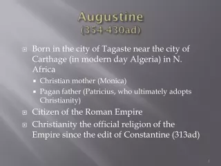 Augustine (354-430ad)