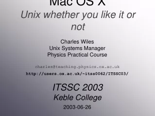 Mac OS X Unix whether you like it or not