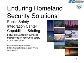 Enduring Homeland Security Solutions