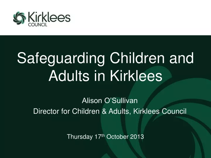 safeguarding children and adults in kirklees