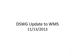 DSWG Update to WMS 11/13/2013