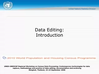 Data Editing:  Introduction