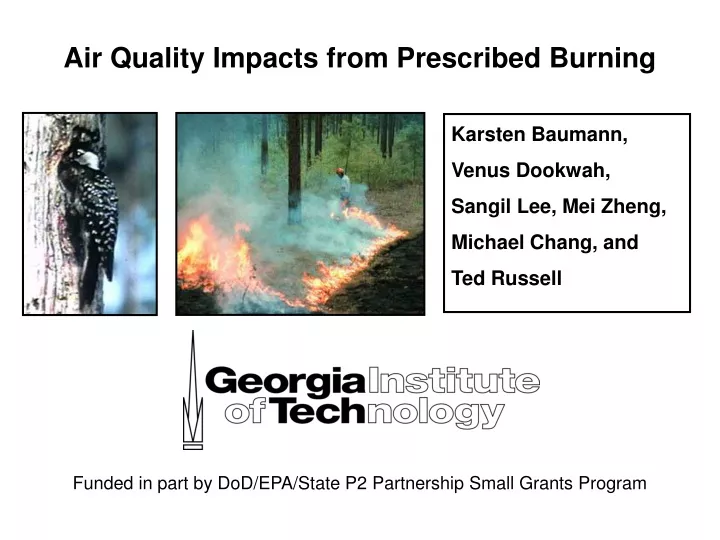air quality impacts from prescribed burning