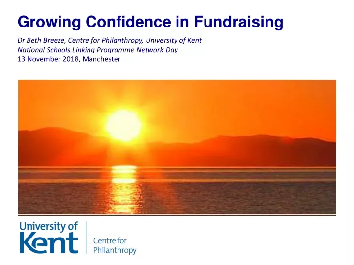 growing confidence in fundraising dr beth breeze