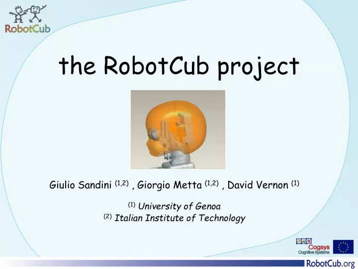 the robotcub project