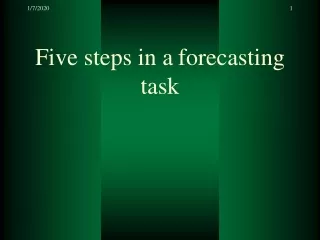 Five steps in a forecasting task