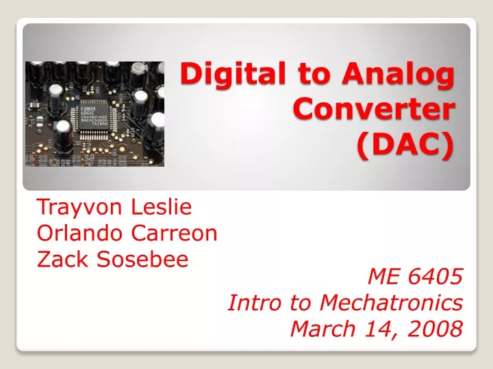 digital to analog converter dac