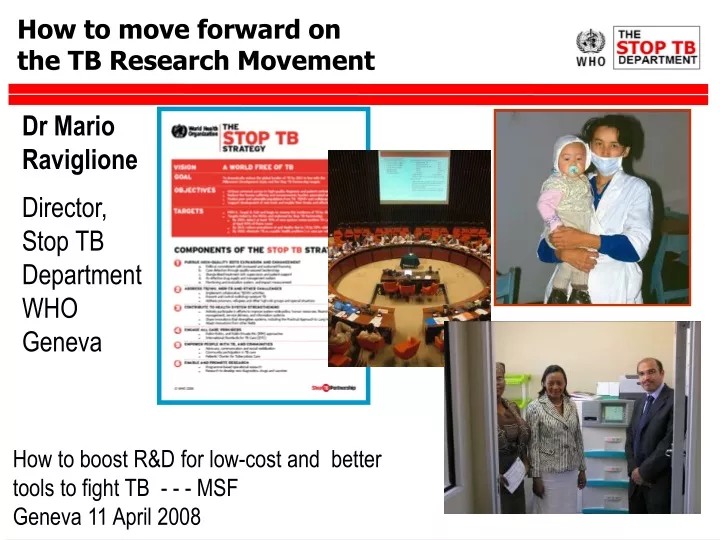 how to move forward on the tb research movement