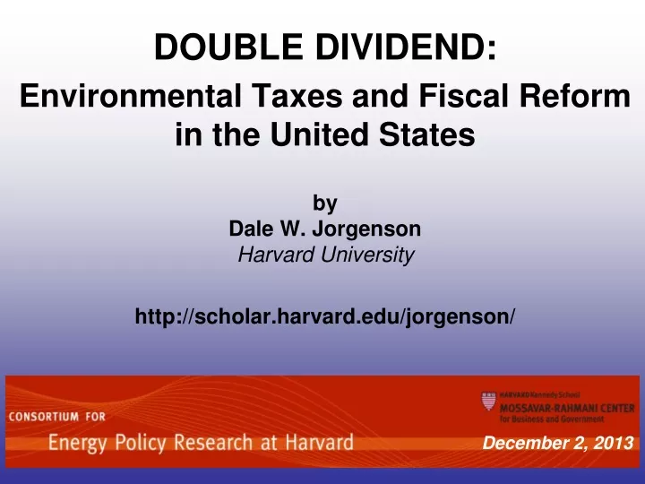 double dividend environmental taxes and fiscal