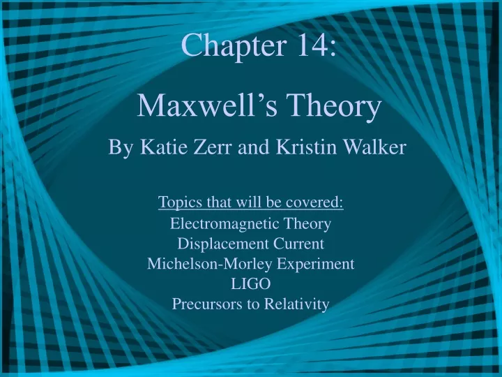 chapter 14 maxwell s theory