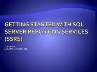 Getting Started with SQL Server Reporting Services (SSRS)