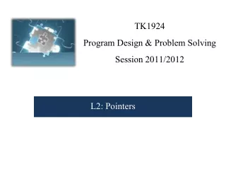 TK1924  Program Design &amp; Problem Solving Session 2011/2012