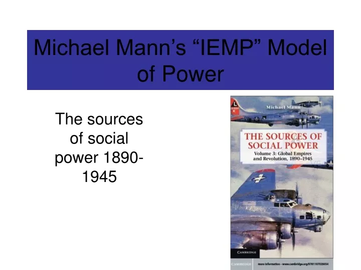 michael mann s iemp model of power