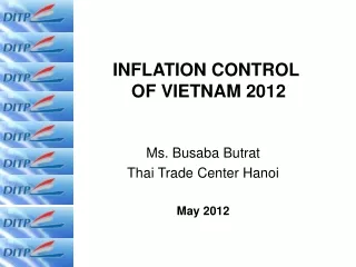 INFLATION CONTROL  OF VIETNAM 2012