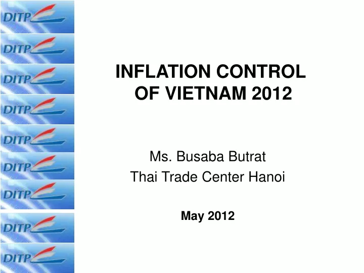 inflation control of vietnam 2012