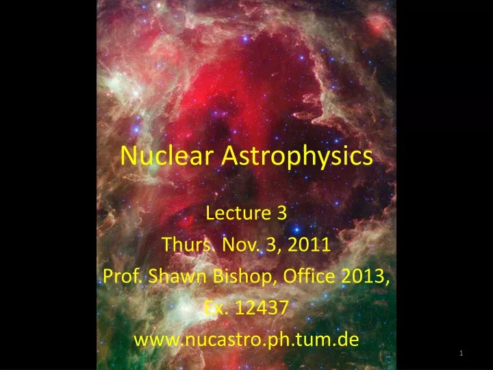 nuclear astrophysics