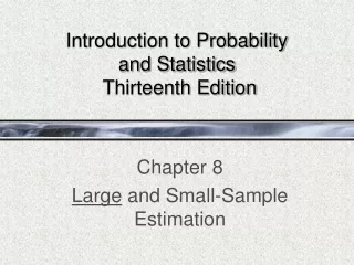 Introduction to Probability  and Statistics  Thirteenth Edition