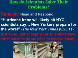 How do Scientists Solve Their Problems?