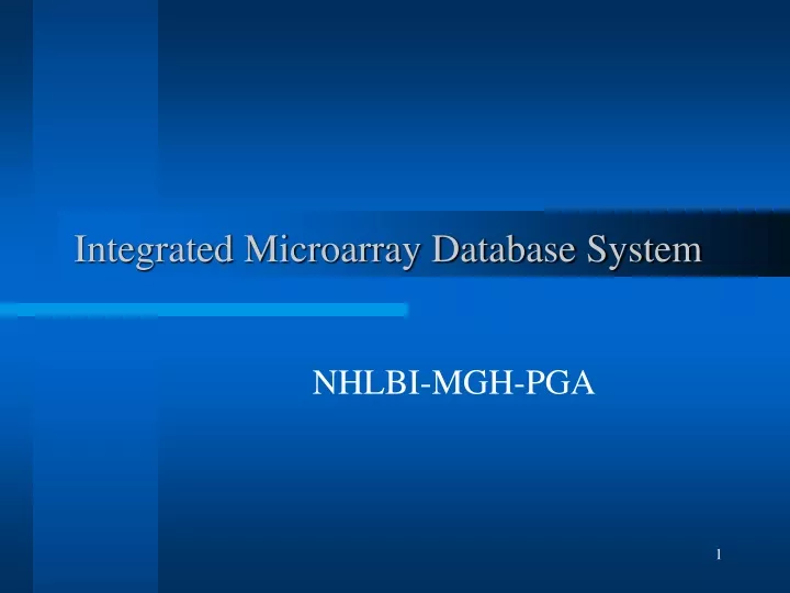 integrated microarray database system