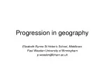 Progression in Geography Curriculum Planning and Development - slide 1