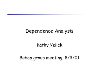 Dependence Analysis