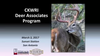 CKWRI Deer Associates Program