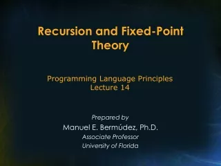 Recursion and Fixed-Point Theory