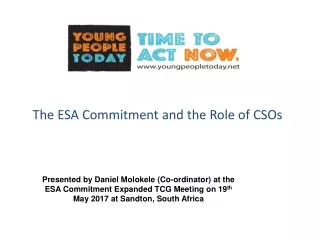 The ESA Commitment and the Role of CSOs